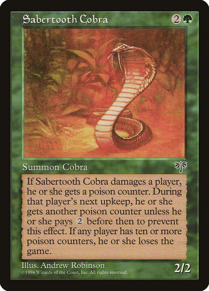 Sabertooth Cobra [Mirage] | Golgari Games