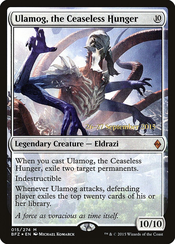 Ulamog, the Ceaseless Hunger [Battle for Zendikar Prerelease Promos] | Golgari Games