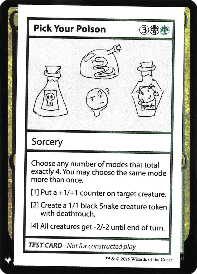 Pick Your Poison [Mystery Booster Playtest Cards] | Golgari Games