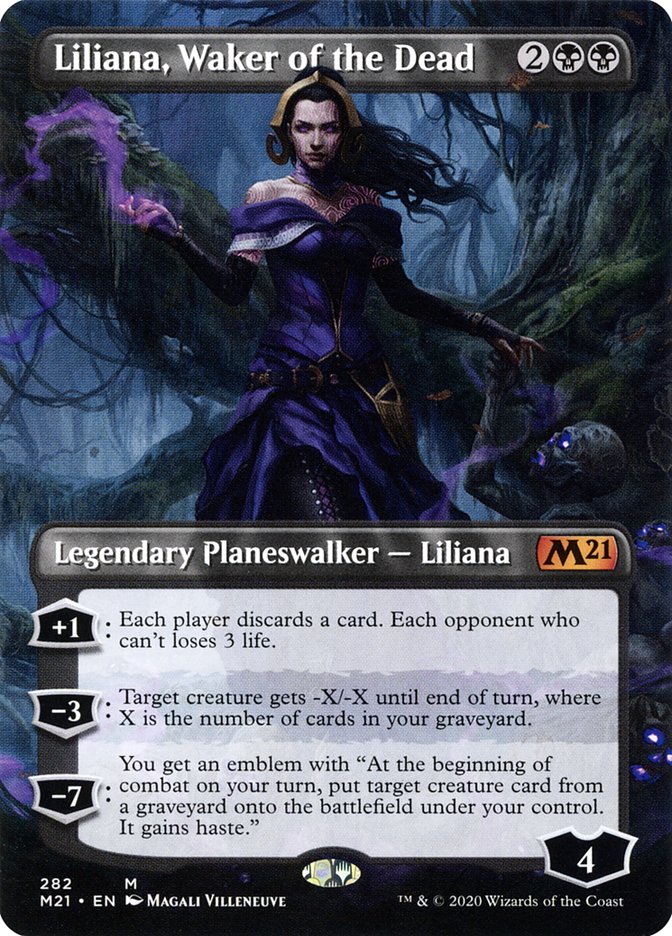 Liliana, Waker of the Dead (Borderless) [Core Set 2021] | Local Legends