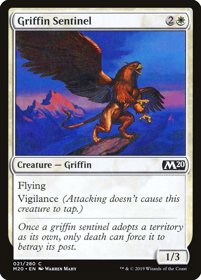 Griffin Sentinel [Core Set 2020] | Golgari Games