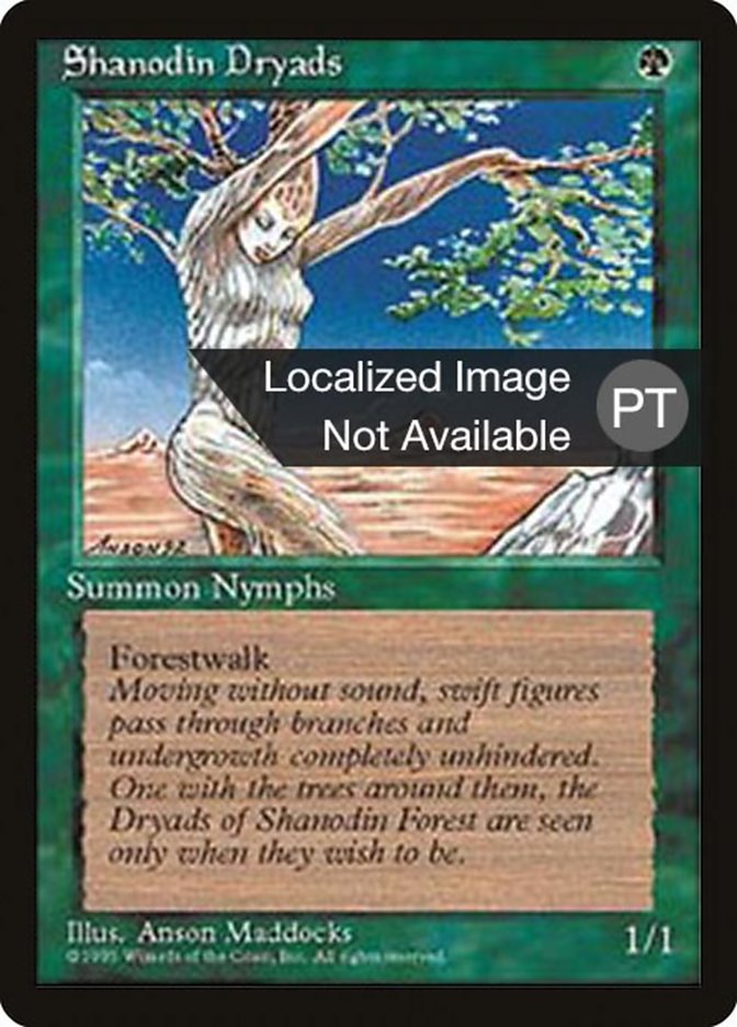 Shanodin Dryads [Fourth Edition (Foreign Black Border)] | Golgari Games