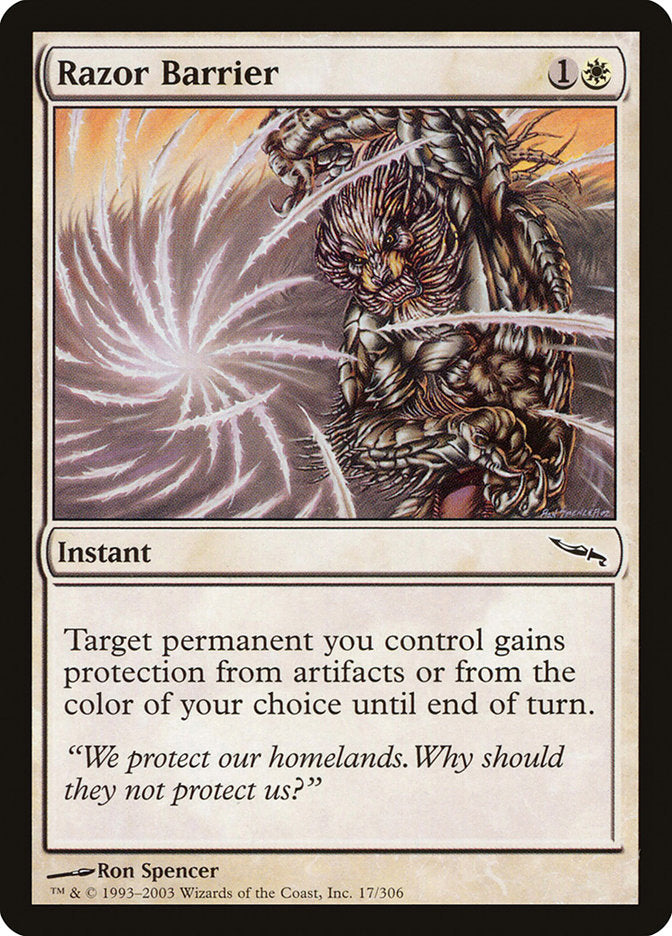 Razor Barrier [Mirrodin] | Local Legends
