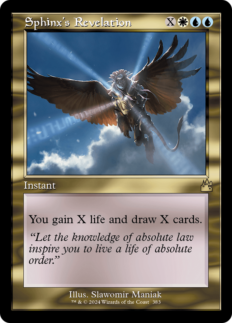 Sphinx's Revelation (Retro Frame) [Ravnica Remastered] | Local Legends