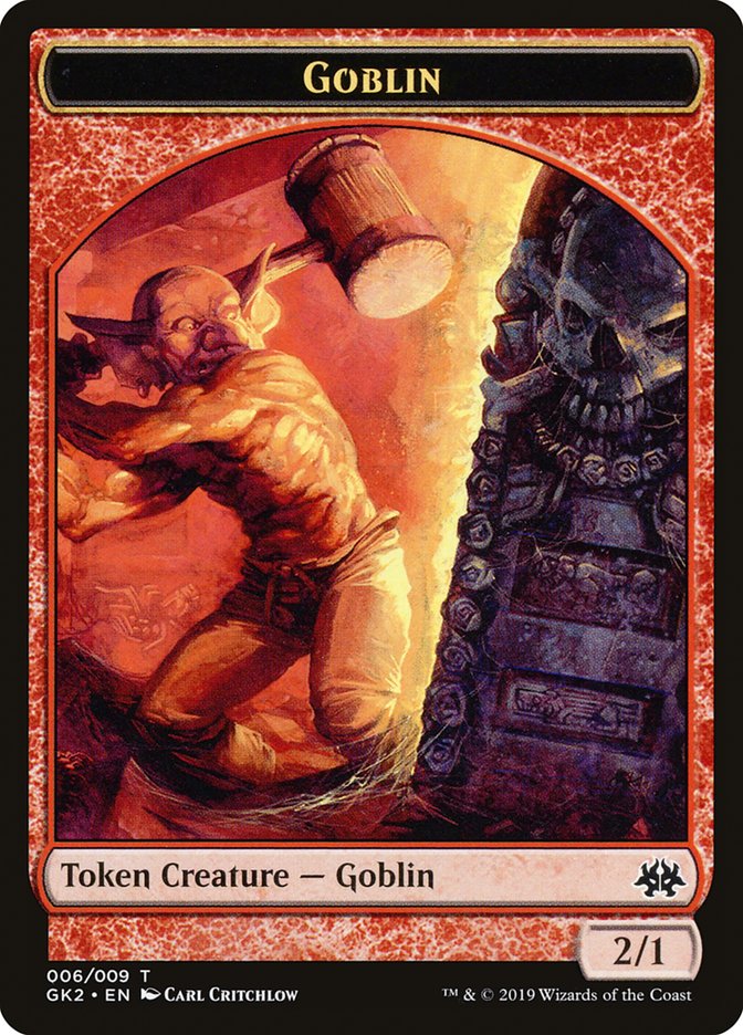 Dragon // Goblin Double-sided Token [Ravnica Allegiance Guild Kit Tokens] | Golgari Games