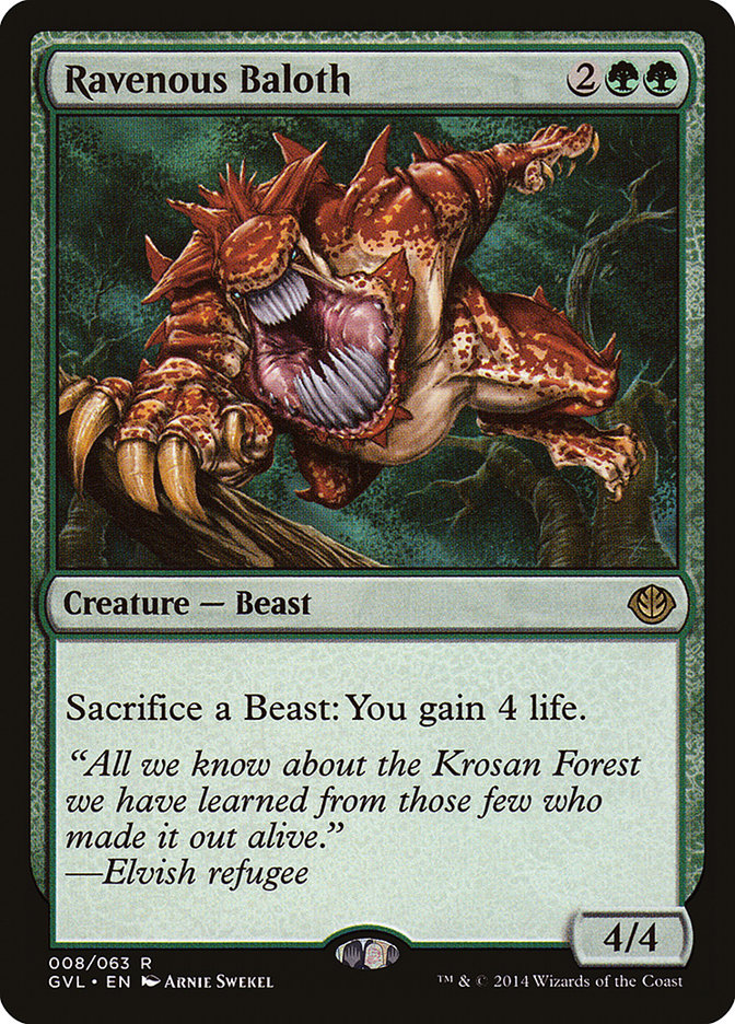 Ravenous Baloth (Garruk vs. Liliana) [Duel Decks Anthology] | Local Legends
