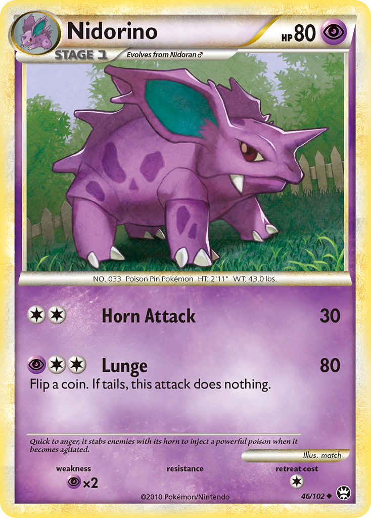 Nidorino (46/102) [HeartGold & SoulSilver: Triumphant] | Golgari Games