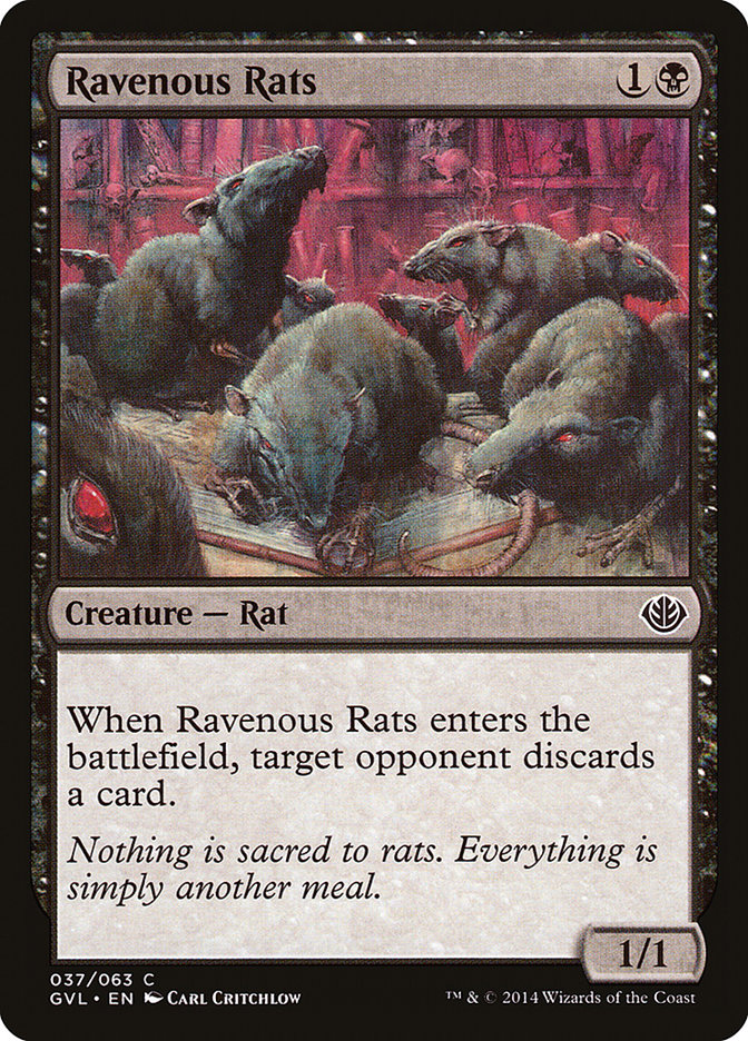 Ravenous Rats (Garruk vs. Liliana) [Duel Decks Anthology] | Golgari Games