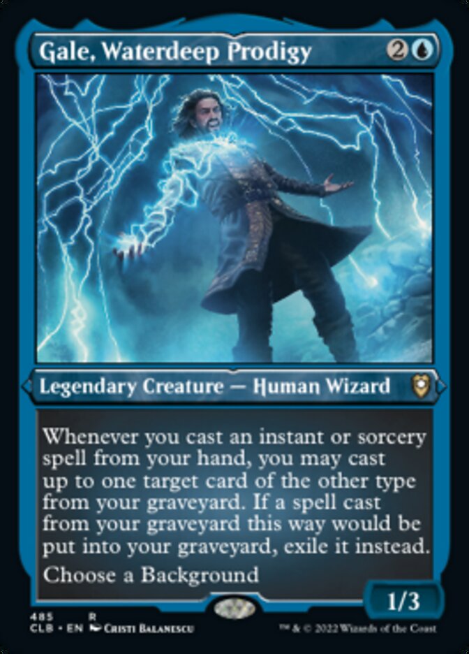 Gale, Waterdeep Prodigy (Foil Etched) [Commander Legends: Battle for Baldur's Gate] | Local Legends
