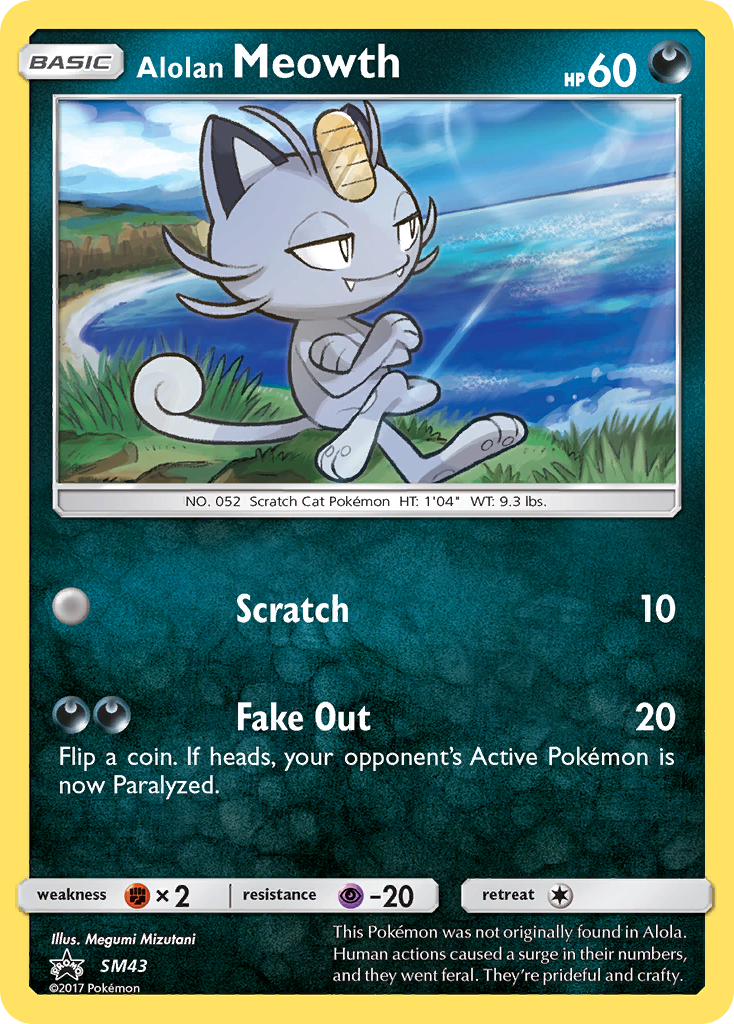 Alolan Meowth (SM43) [Sun & Moon: Black Star Promos] | Golgari Games