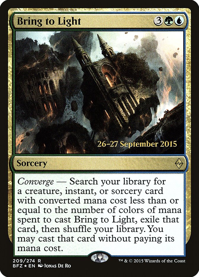 Bring to Light [Battle for Zendikar Prerelease Promos] | Golgari Games