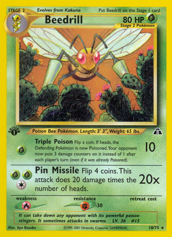 Beedrill (18/75) [Neo Discovery 1st Edition] | Golgari Games