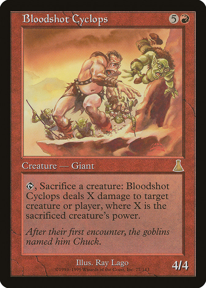 Bloodshot Cyclops [Urza's Destiny] | Golgari Games