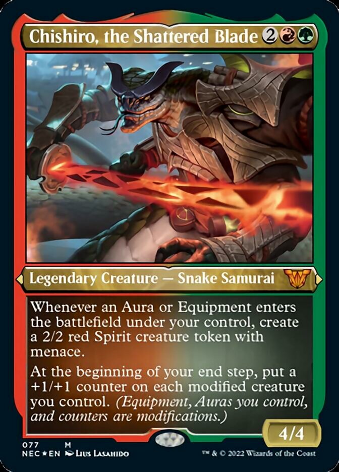 Chishiro, the Shattered Blade (Showcase Display Commander) [Kamigawa: Neon Dynasty Commander] | Local Legends