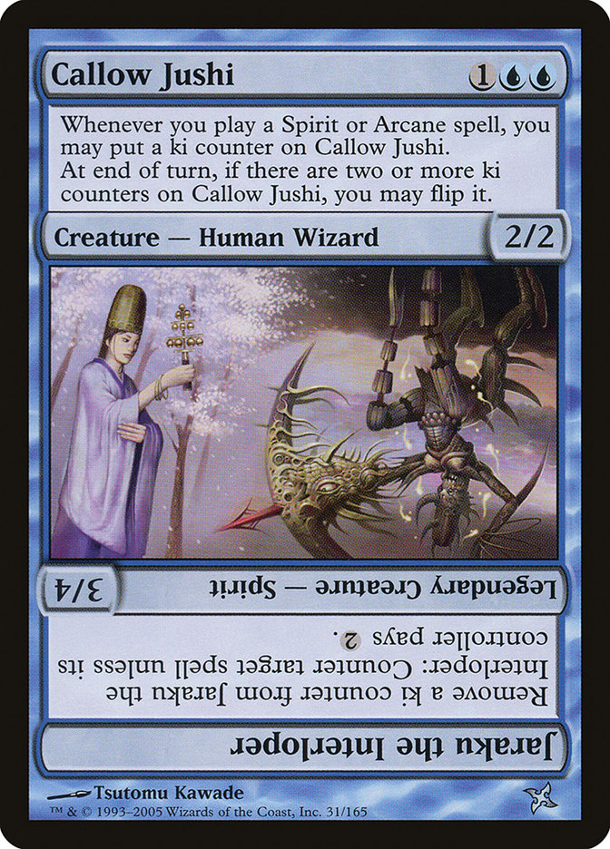 Callow Jushi // Jaraku the Interloper [Betrayers of Kamigawa] | Local Legends