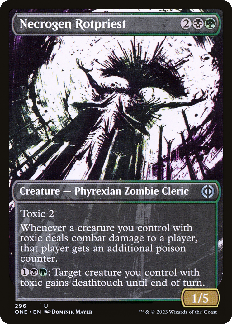 Necrogen Rotpriest (Borderless Ichor) [Phyrexia: All Will Be One] | Golgari Games