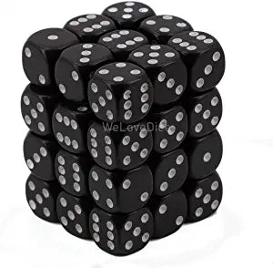 Chessex 12mm D6 Dice Block - 36 Dice Set -Opaque | Local Legends