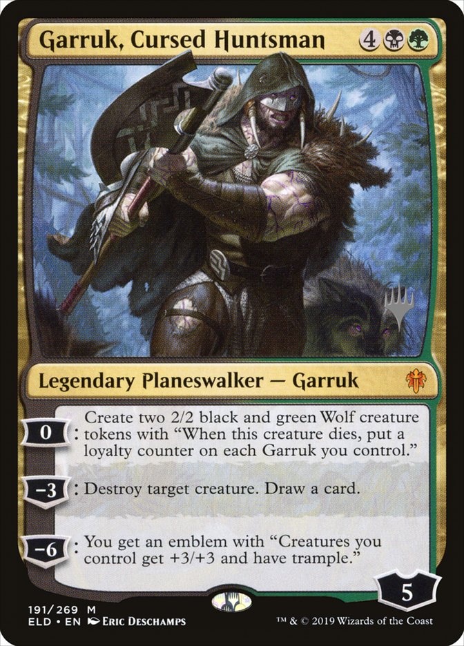 Garruk, Cursed Huntsman (Promo Pack) [Throne of Eldraine Promos] | Local Legends