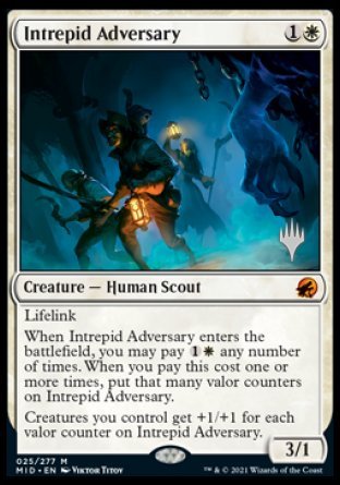 Intrepid Adversary (Promo Pack) [Innistrad: Midnight Hunt Promos] | Golgari Games