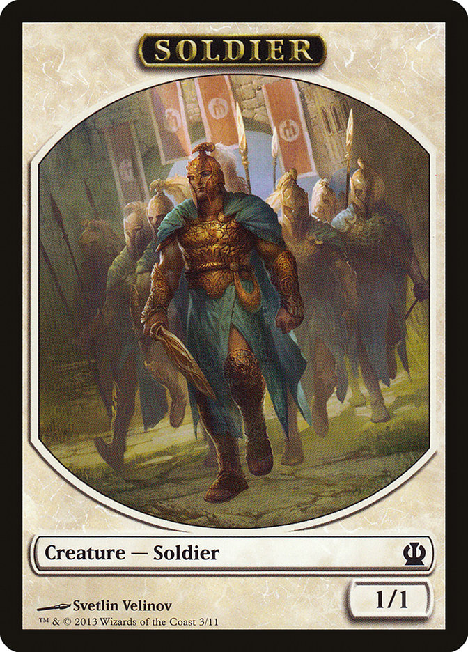 Soldier Token (3/11) [Theros Tokens] | Golgari Games