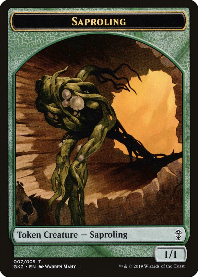 Saproling // Wurm Double-sided Token [Ravnica Allegiance Guild Kit Tokens] | Golgari Games