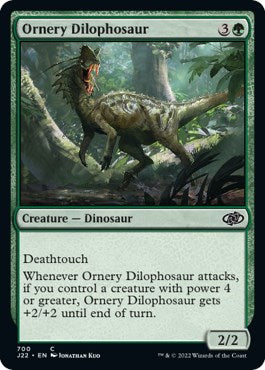 Ornery Dilophosaur [Jumpstart 2022] | Golgari Games