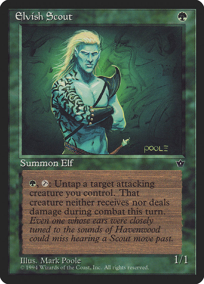 Elvish Scout (Mark Poole) [Fallen Empires] | Golgari Games