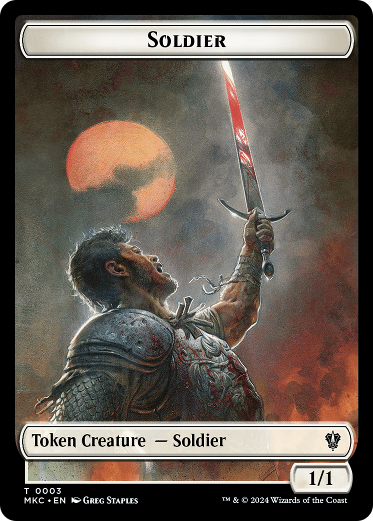 Soldier // Ogre Double-Sided Token [Murders at Karlov Manor Commander Tokens] | Golgari Games