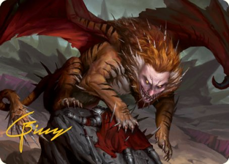 Manticore Art Card (Gold-Stamped Signature) [Dungeons & Dragons: Adventures in the Forgotten Realms Art Series] | Local Legends