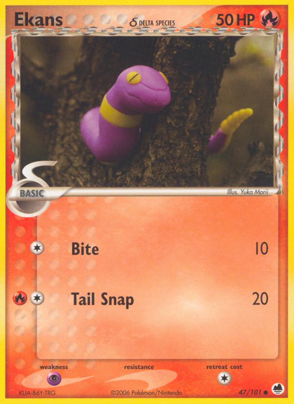 Ekans (47/101) (Delta Species) [EX: Dragon Frontiers] | Golgari Games