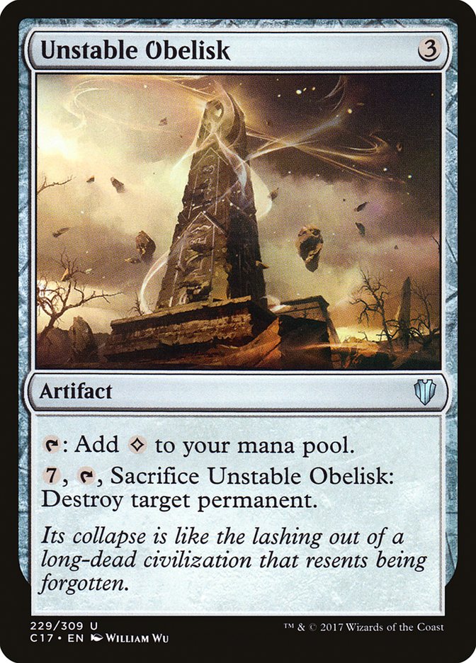 Unstable Obelisk [Commander 2017] | Golgari Games