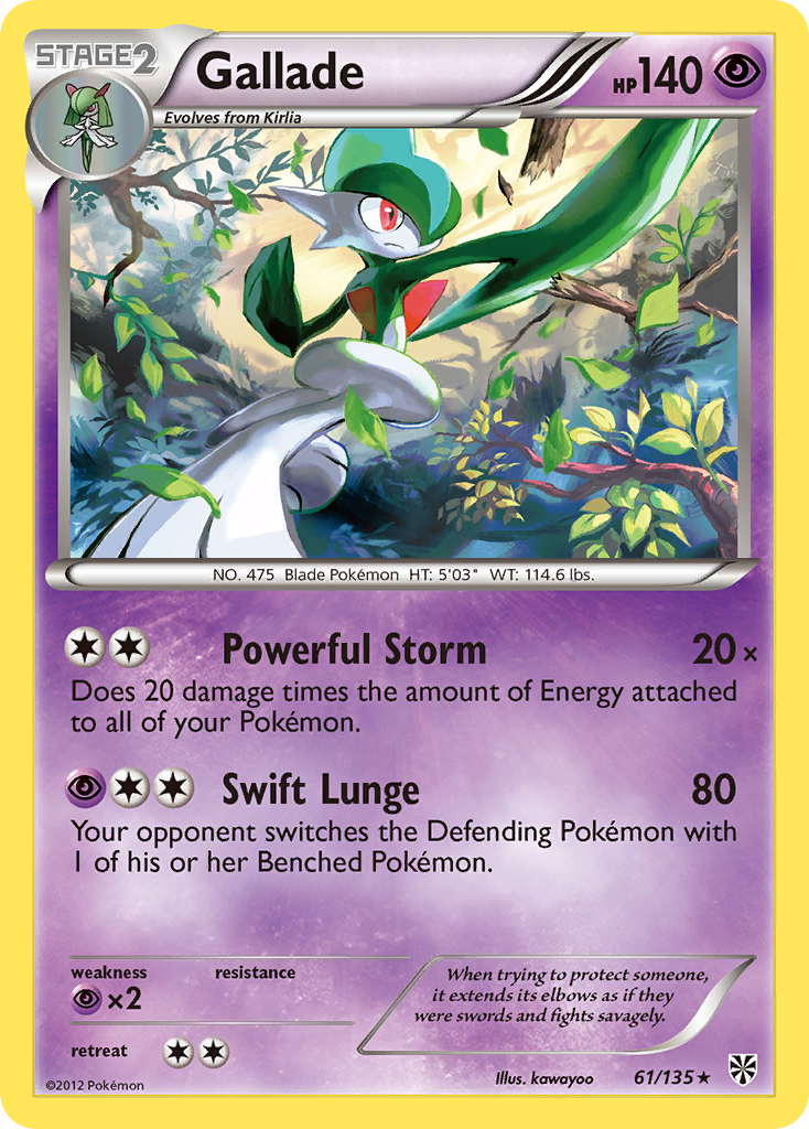 Gallade (61/135) [Black & White: Plasma Storm] | Golgari Games