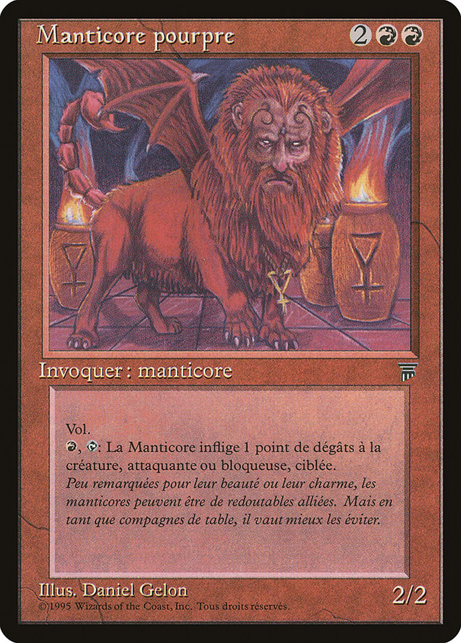 Crimson Manticore (French) - "Manticore pourpre" [Renaissance] | Golgari Games