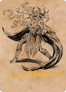 Livaan, Cultist of Tiamat Art Card (Gold-Stamped Signature) [Commander Legends: Battle for Baldur's Gate Art Series] | Local Legends
