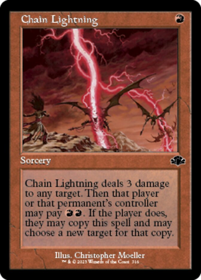 Chain Lightning (Retro) [Dominaria Remastered] | Golgari Games