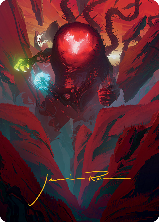 Omnath, Locus of All Art Card (62) (Gold-Stamped Signature) [March of the Machine Art Series] | Local Legends