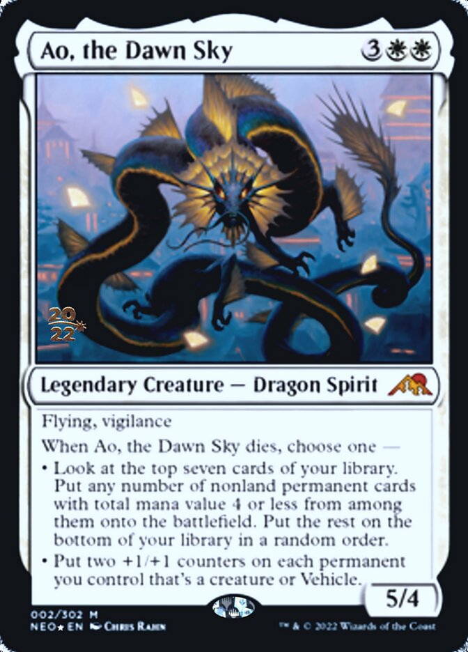 Ao, the Dawn Sky [Kamigawa: Neon Dynasty Prerelease Promos] | Golgari Games