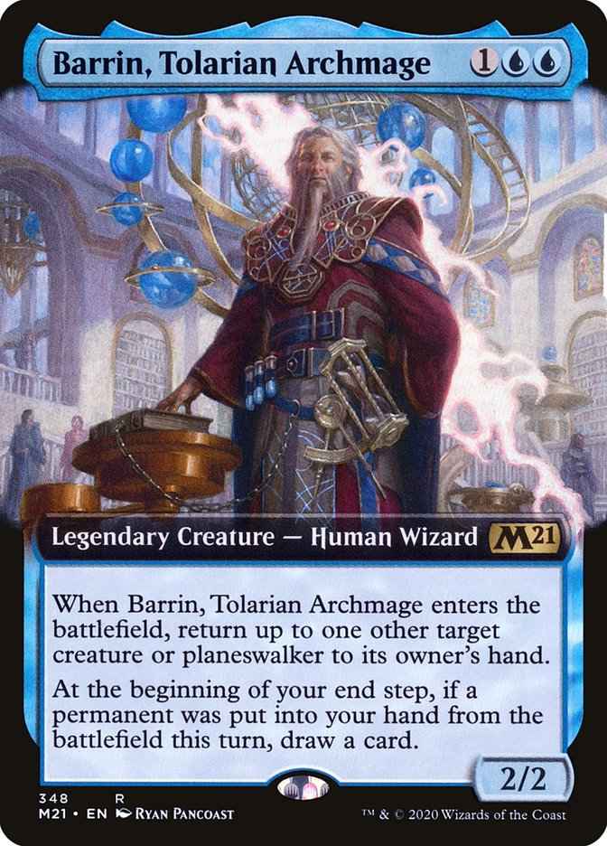 Barrin, Tolarian Archmage (Extended Art) [Core Set 2021] | Local Legends