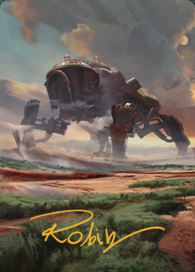 Plains (2) Art Card (Gold-Stamped Signature) [The Brothers' War Art Series] | Golgari Games