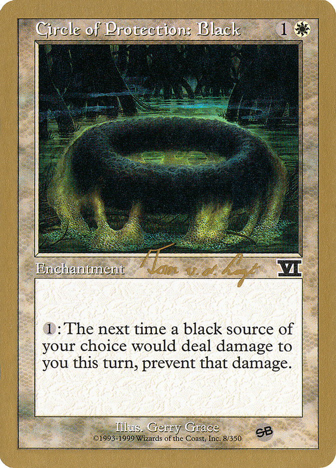 Circle of Protection: Black (Tom van de Logt) (SB) [World Championship Decks 2000] | Golgari Games