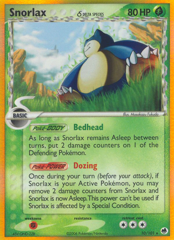 Snorlax (10/101) (Delta Species) [EX: Dragon Frontiers] | Golgari Games