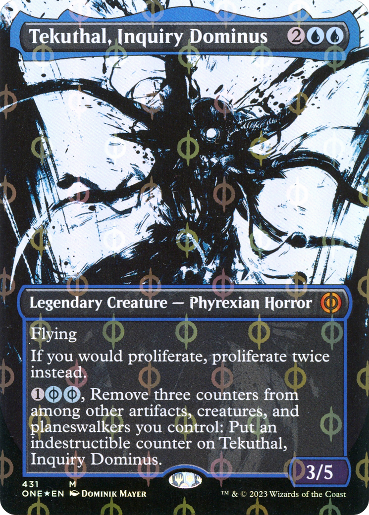 Tekuthal, Inquiry Dominus (Borderless Ichor Step-and-Compleat Foil) [Phyrexia: All Will Be One] | Golgari Games