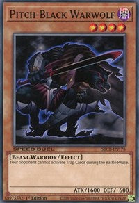 Pitch-Black Warwolf [SBCB-EN178] Common | Golgari Games