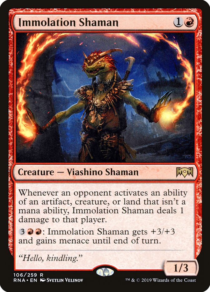 Immolation Shaman [Ravnica Allegiance] | Golgari Games