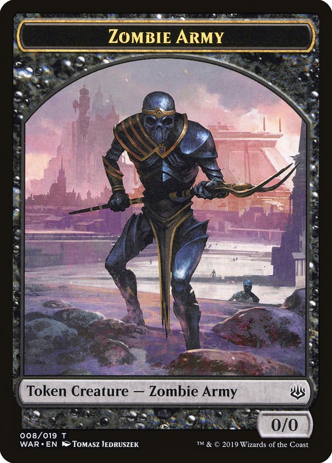 Zombie Army Token (008/019) [War of the Spark Tokens] | Golgari Games