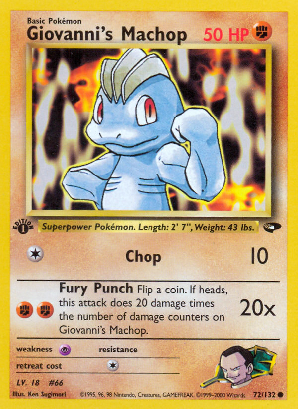 Giovanni's Machop (72/132) [Gym Challenge 1st Edition] | Golgari Games