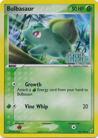 Bulbasaur (46/100) (Stamped) [EX: Crystal Guardians] | Golgari Games