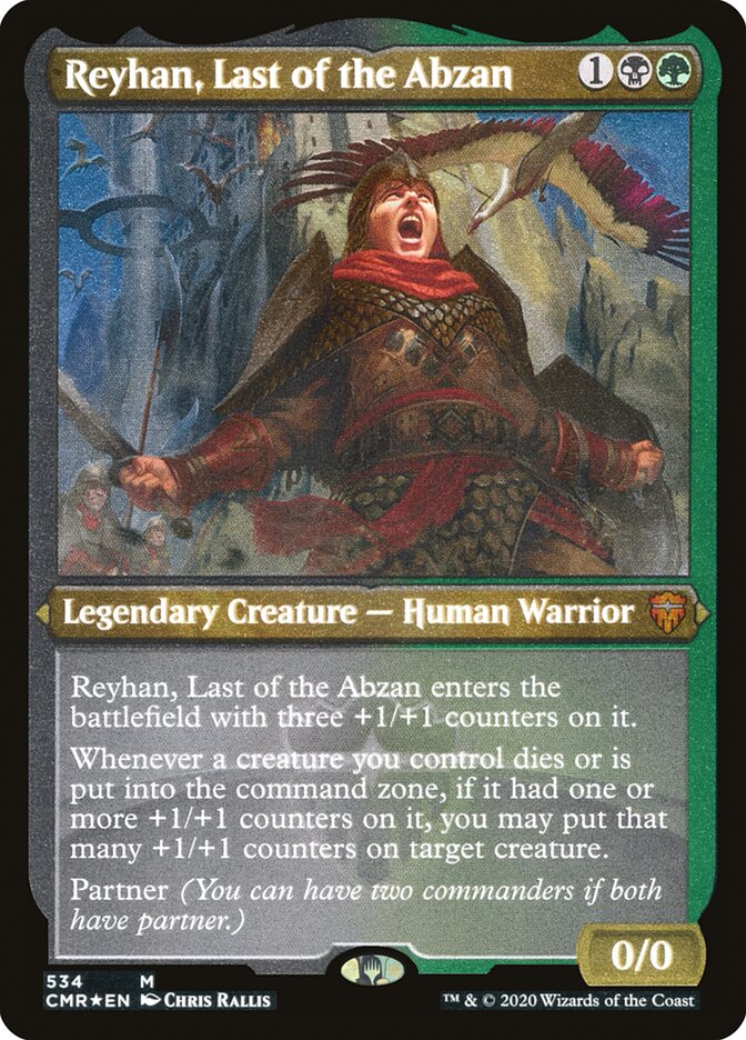 Reyhan, Last of the Abzan (Etched) [Commander Legends] | Local Legends