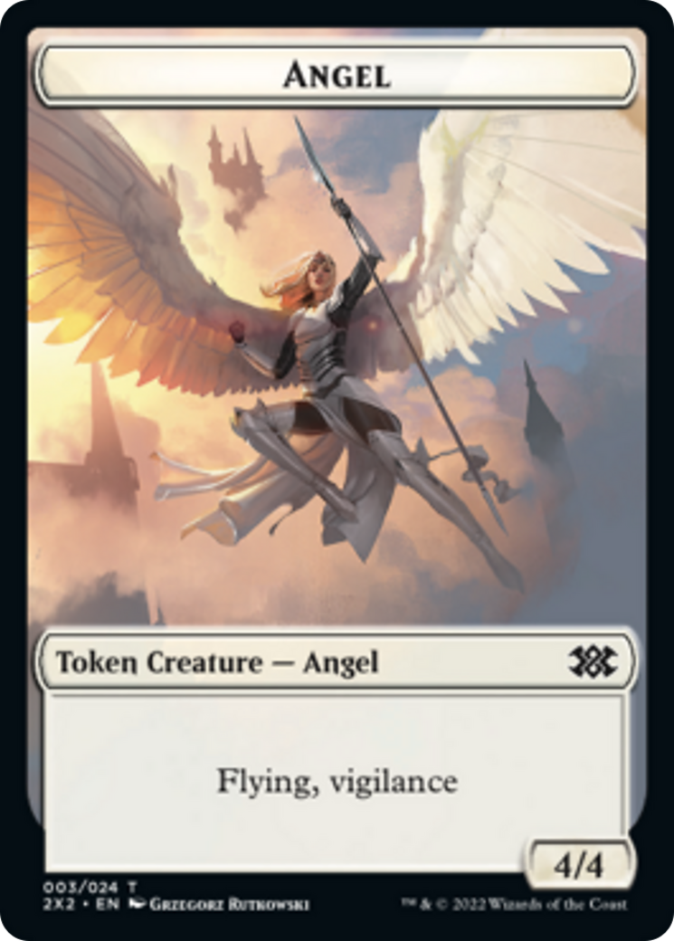 Bear // Angel Double-sided Token [Double Masters 2022 Tokens] | Golgari Games