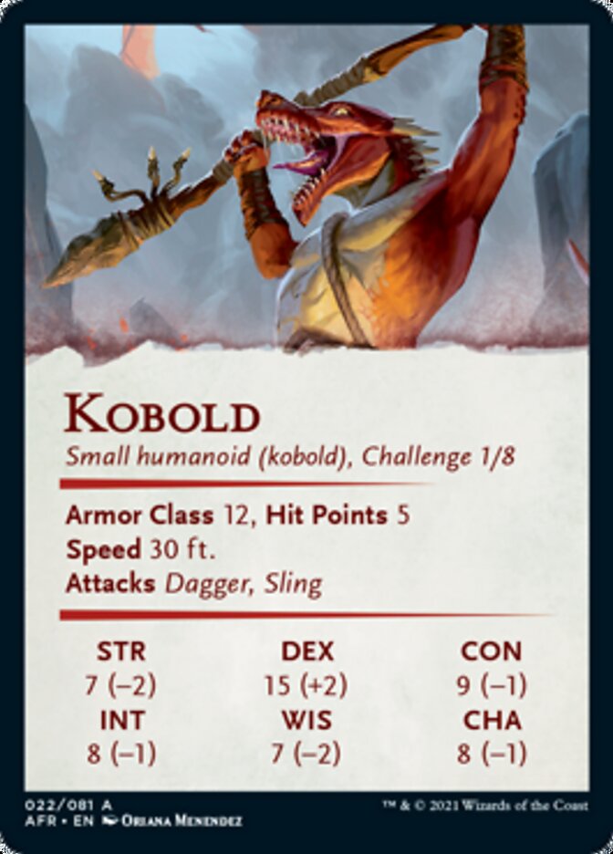 Kobold Art Card (Gold-Stamped Signature) [Dungeons & Dragons: Adventures in the Forgotten Realms Art Series] | Local Legends